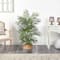 Nearly Natural; 4ft. Areca Artificial Palm Branches in Boho Chic Handmade Cotton & Jute Gray Woven Planter; Category:Trees & Floor Plants; Image:4